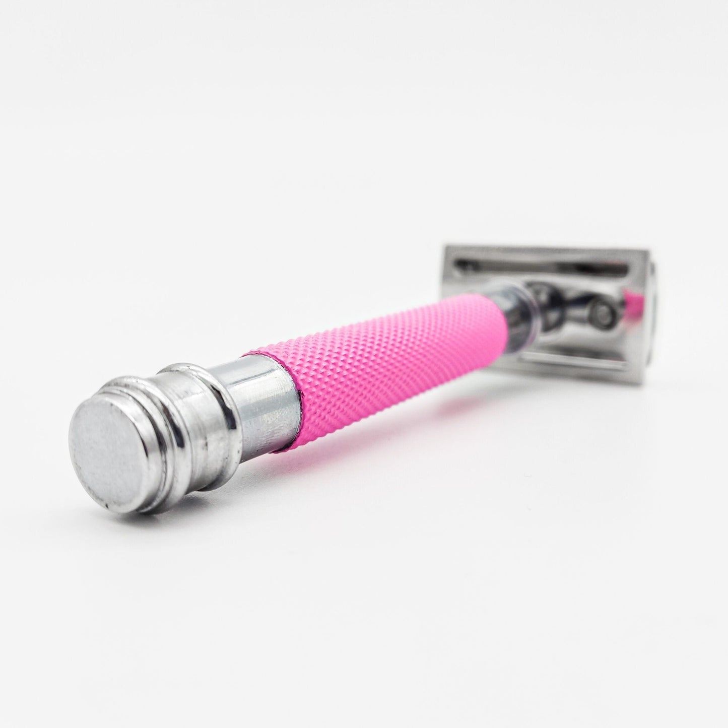 Dural Heavy Stroud Head Double Edge Safety Razor - Rosa/Plata