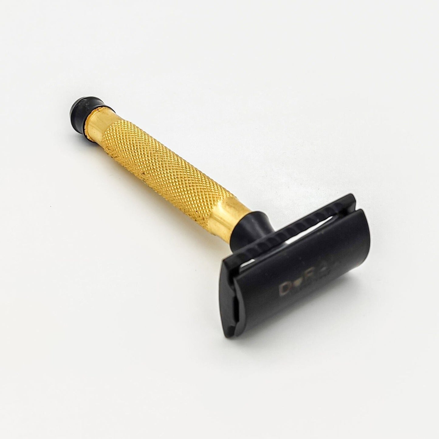 Dural Heavy Stroud Head Double Edge Safety Razor - Dorado/Negro