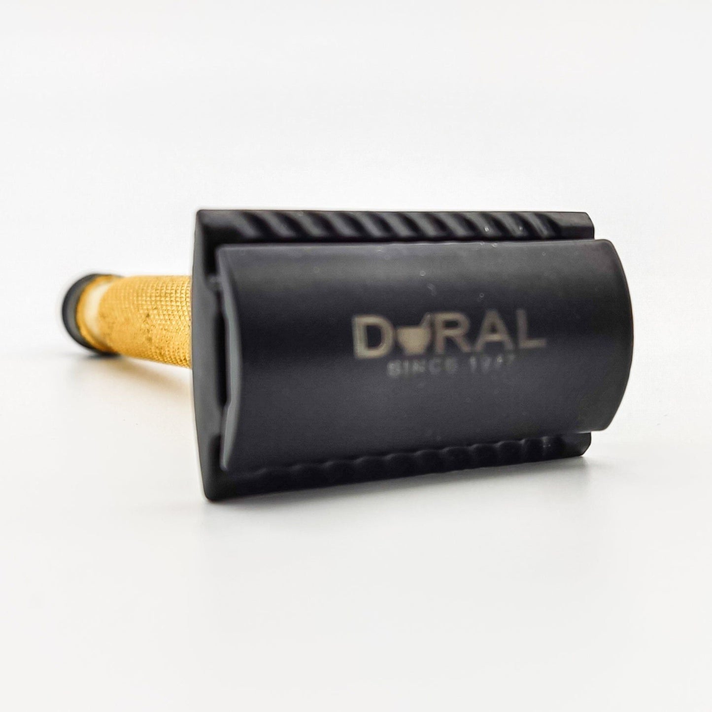 Dural Heavy Stroud Head Double Edge Safety Razor - Dorado/Negro