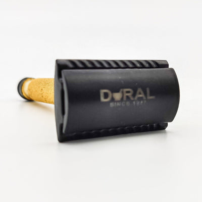 Dural Heavy Stroud Head Double Edge Safety Razor - Golden/Black