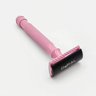Dural Heavy Stroud Head Double Edge Safety Razor - Pink/Black