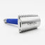 Rasoir de sécurité à double tranchant Dural Heavy Stroud - Bleu/Argent