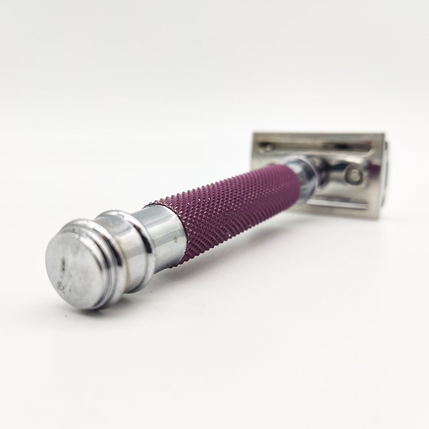 Dural Heavy Stroud Cabezal Doble Bisel Maquinilla de Afeitar Seguridad Deber Púrpura + Funda