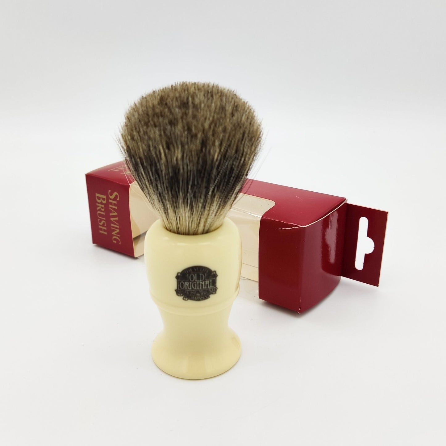 Brosse à raser Vulfix 850 en poils de blaireau pur avec manche en ivoire
