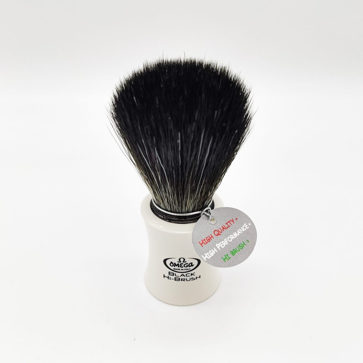 Brocha de Afeitar Omega Blanca 196819 Hi-Brush Fibra Sintética