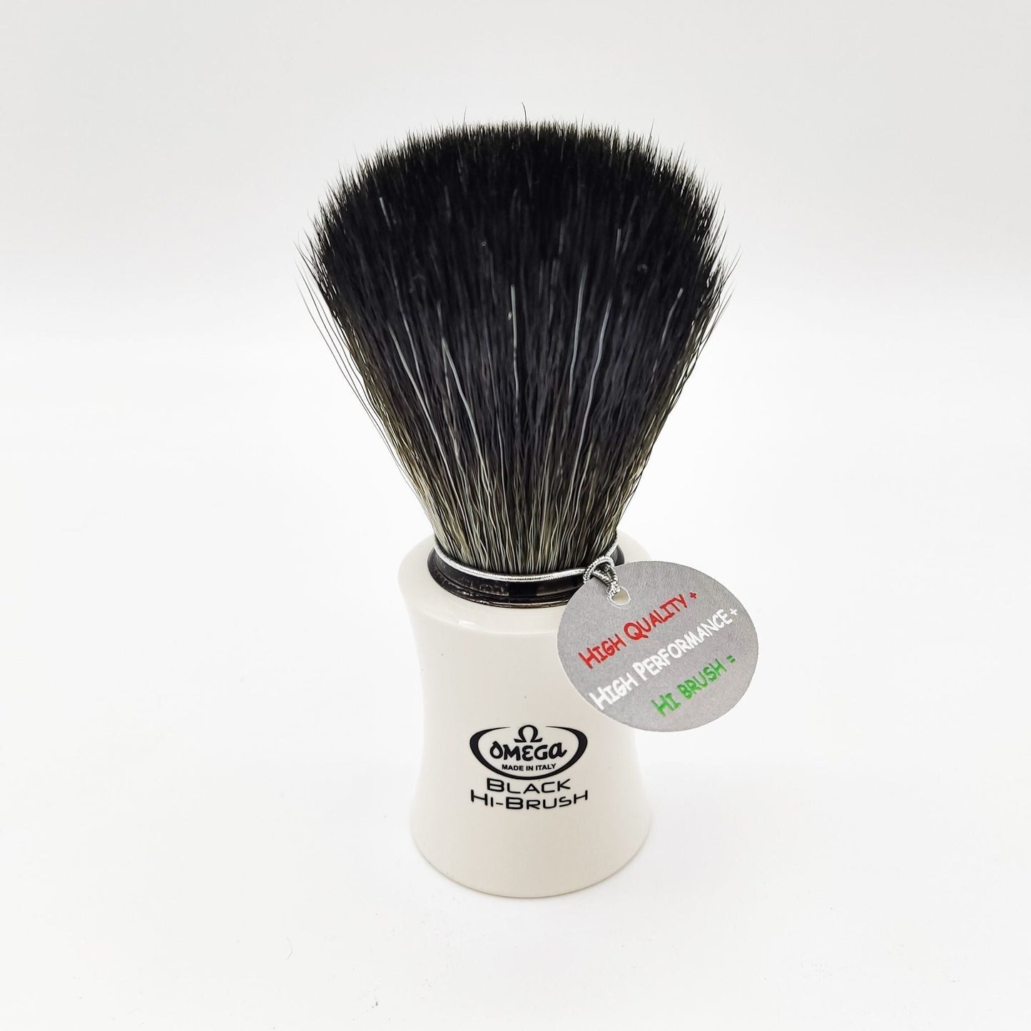 Brocha de Afeitar Omega Blanca 196819 Hi-Brush Fibra Sintética