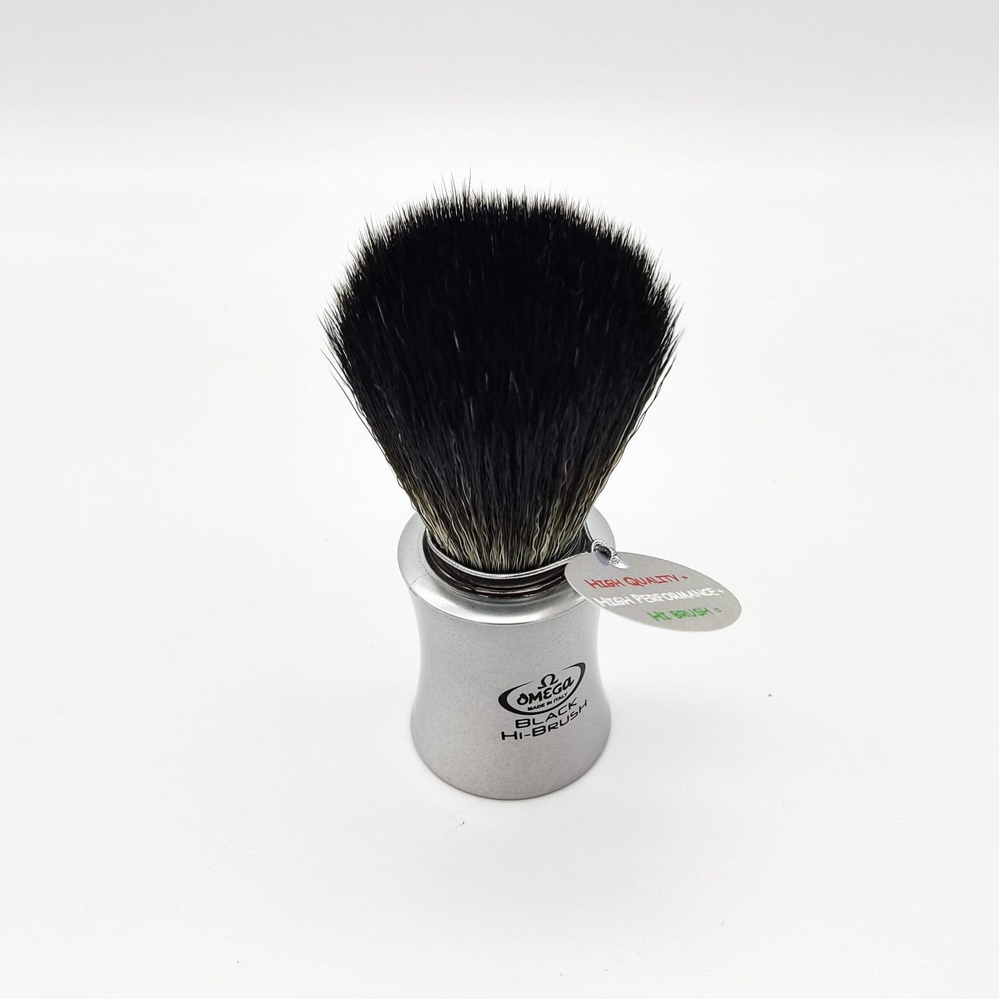 Omega Italy Hi-Brush Synthetic Shaving Brush - Black Vegan