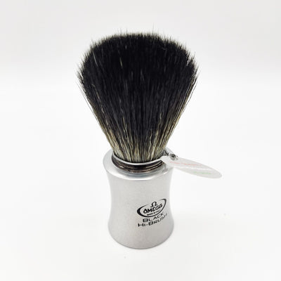 Omega Italy Hi-Brush Synthetic Shaving Brush - Black Vegan