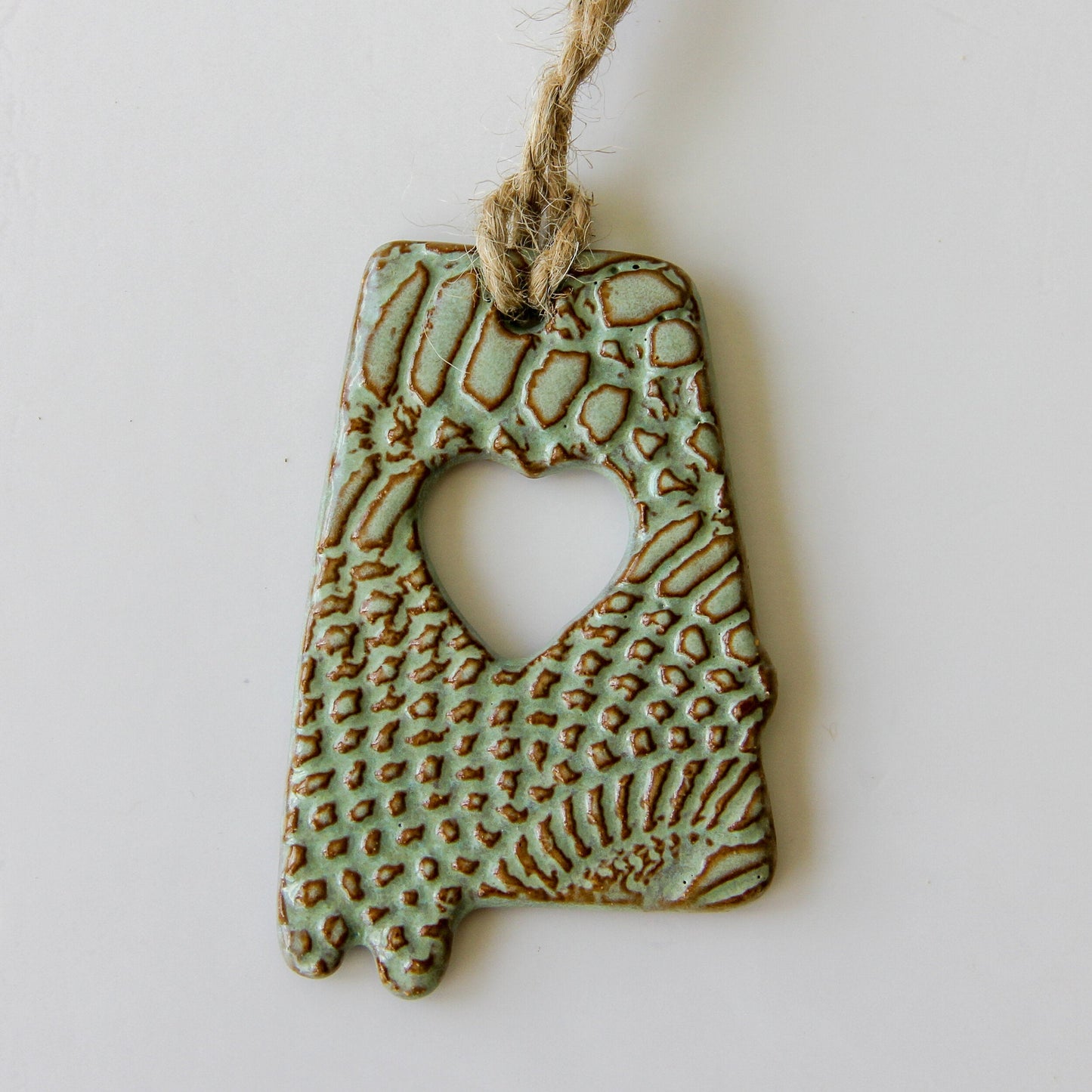 Alabama Heart of Dixie Ceramic Ornament - Korvel