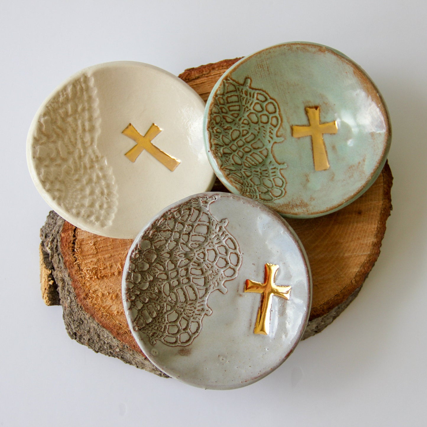 Artisan Cross Ring Dish for Trinkets and Treasures - Korvel