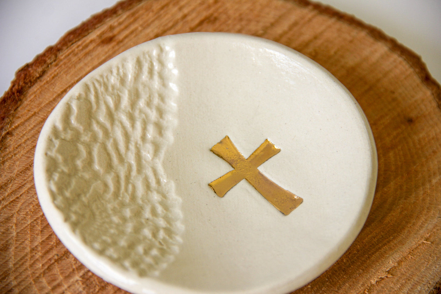 Artisan Cross Ring Dish for Trinkets and Treasures - Korvel