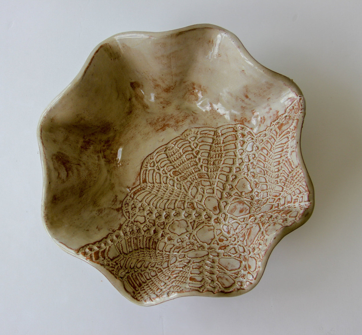 Artisan Lace Blossom Serving Bowl - Korvel