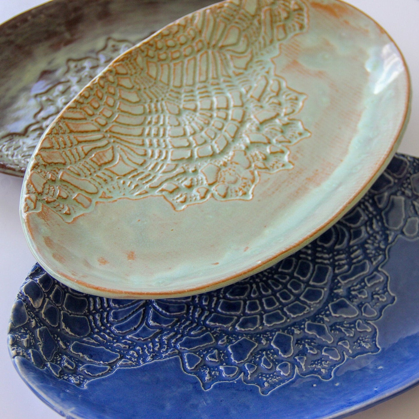 Handcrafted Ceramic Oval Serving Platter - Korvel