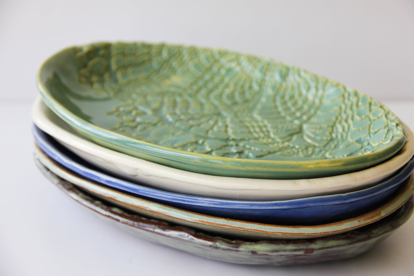 Handcrafted Ceramic Oval Serving Platter - Korvel