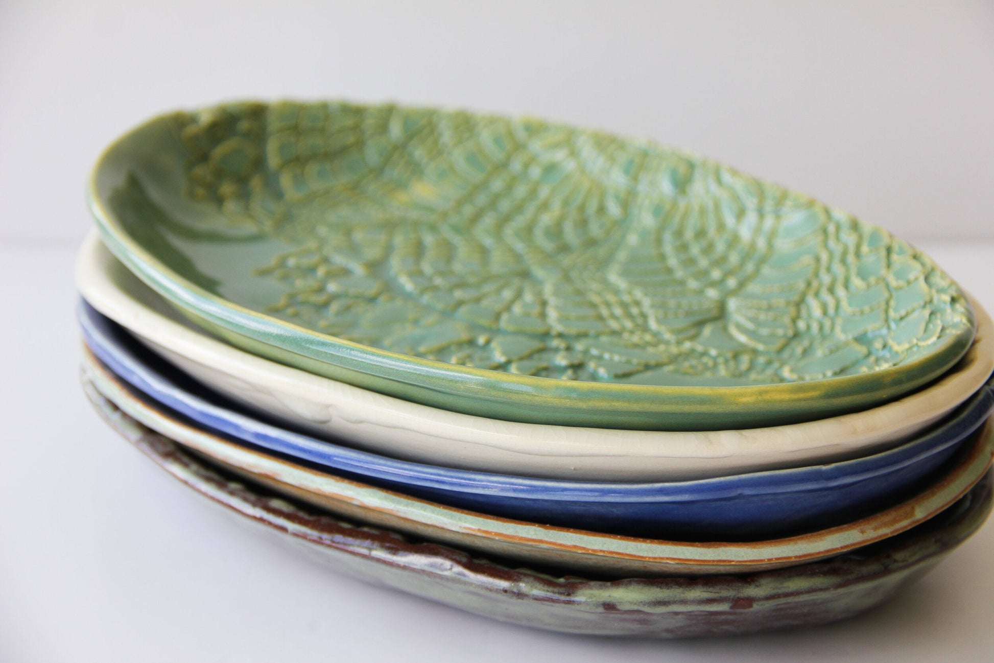 Handcrafted Ceramic Oval Serving Platter - Korvel