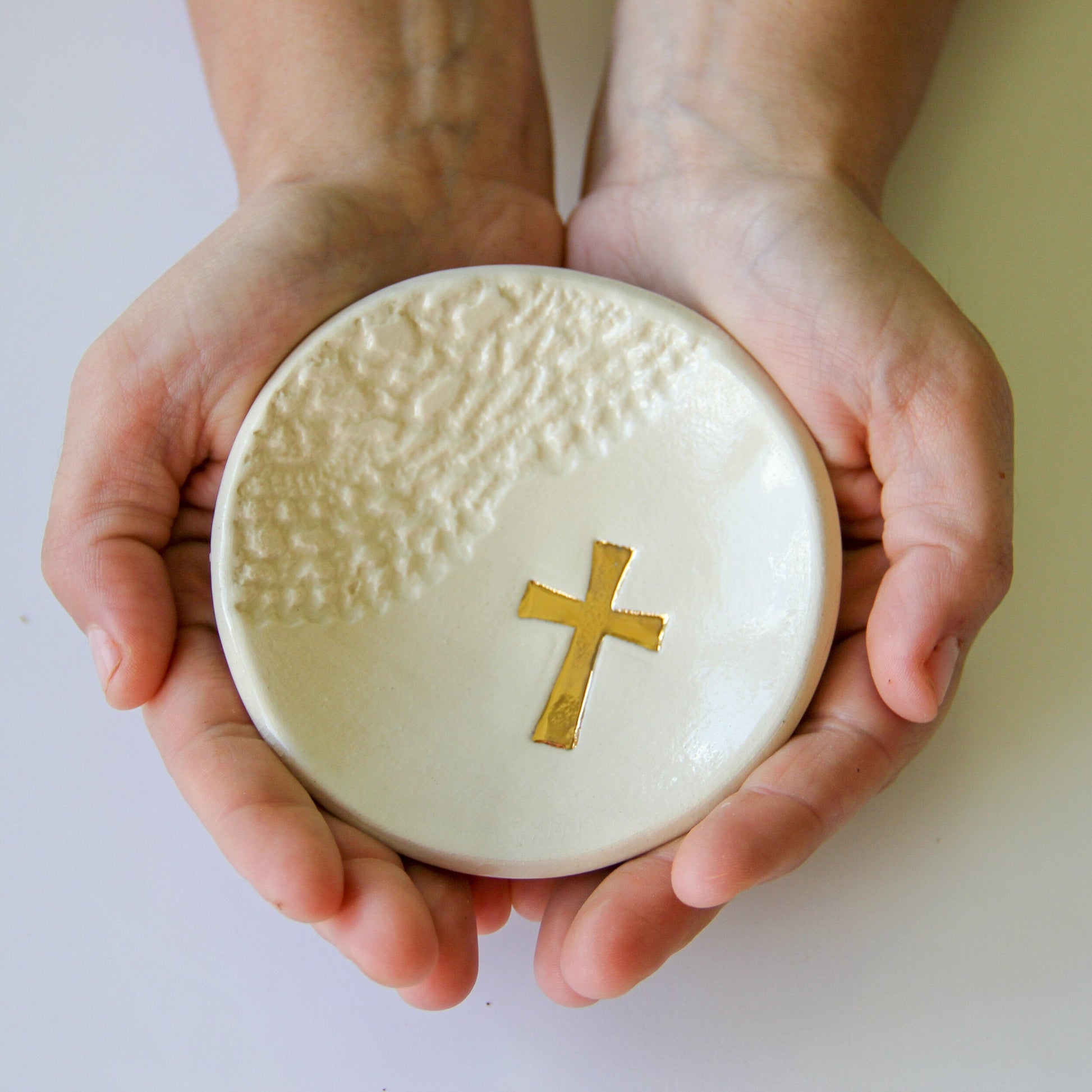 Artisan Cross Ring Dish for Trinkets and Treasures - Korvel