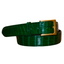 Cinturón de Piel Completa Premium en Verde Kelly
