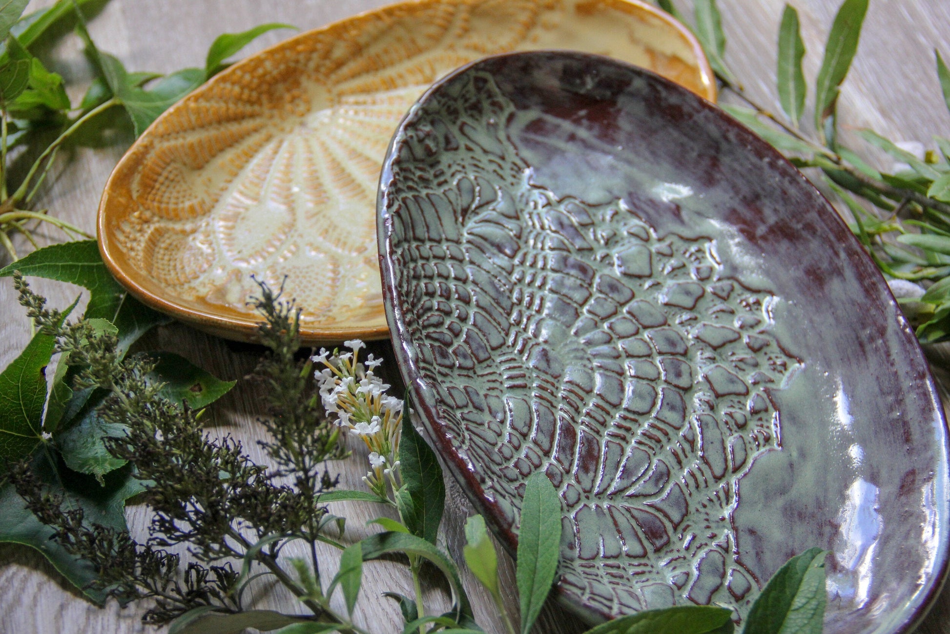 Handcrafted Ceramic Oval Serving Platter - Korvel