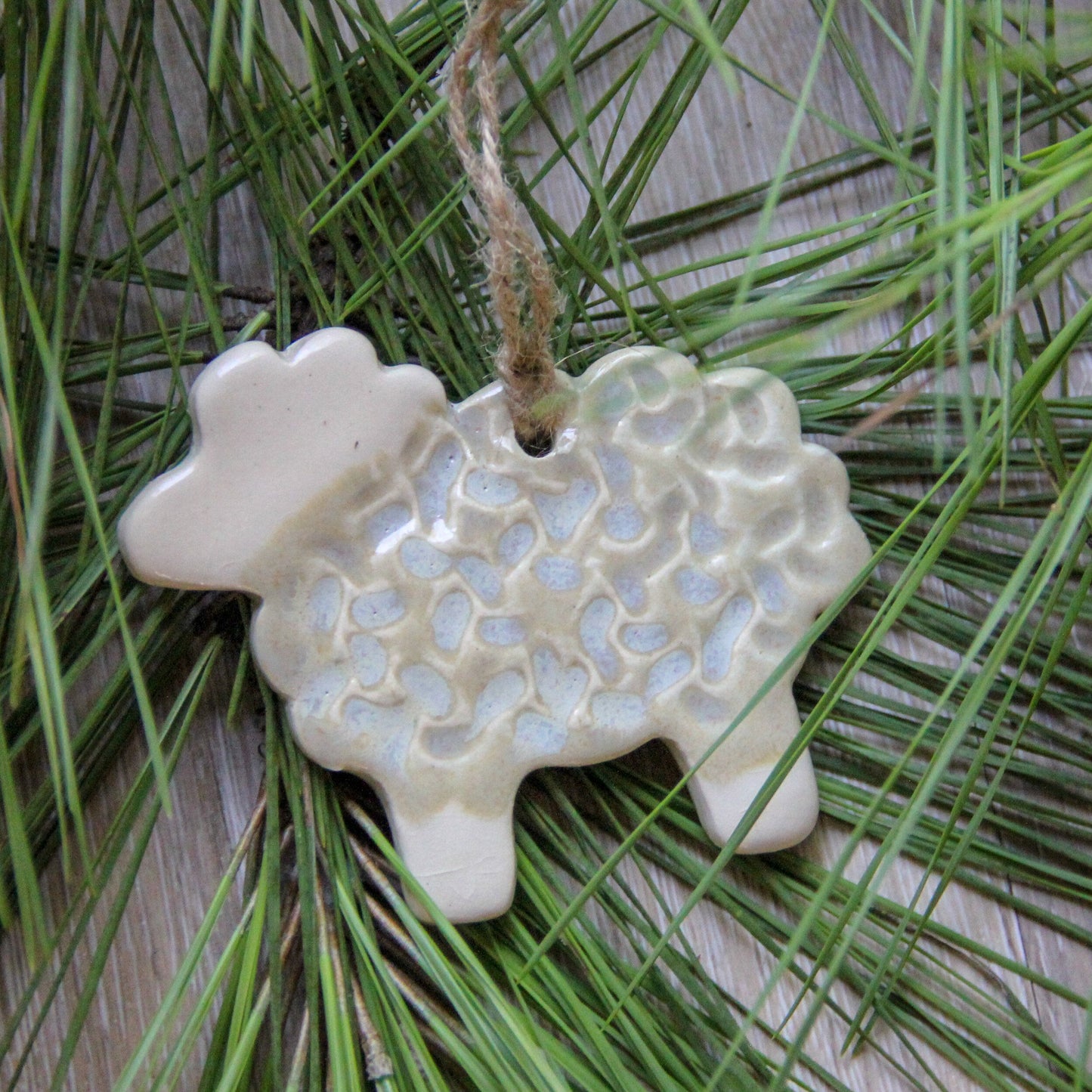 Charming Handmade Ceramic Sheep Ornament - Korvel