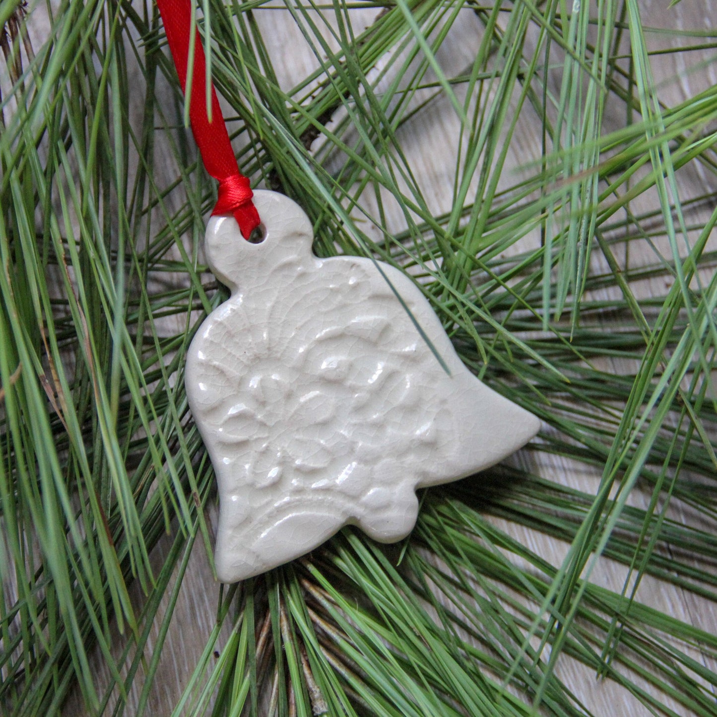 Handmade Bell Center Support Ornament