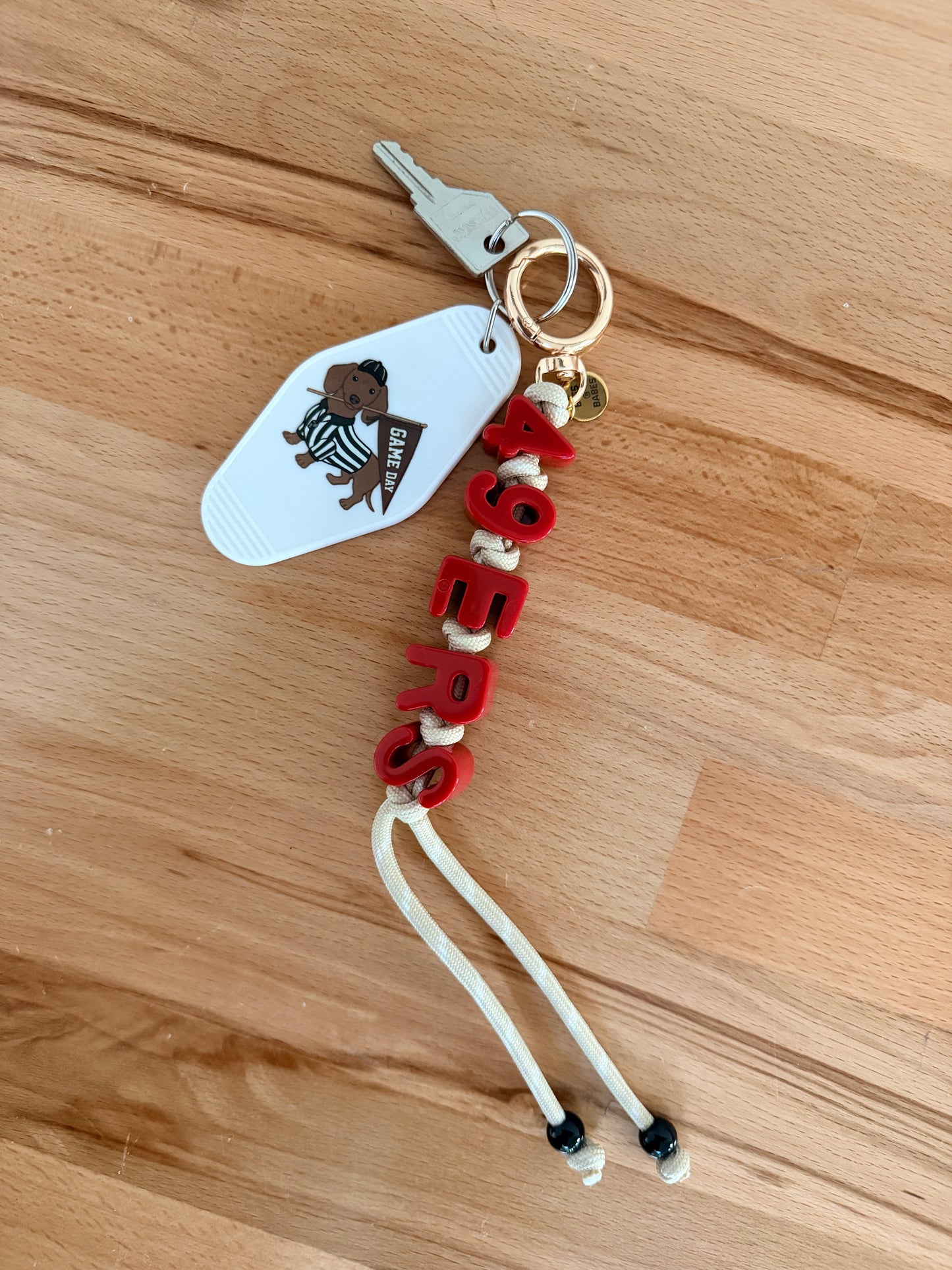 Charm de bolsa 49ERS - Accesorio de llavero elegante