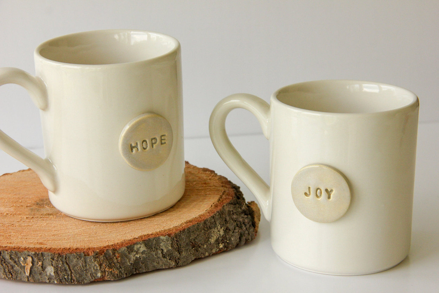 Hope and Joy Hand-Painted Mugs