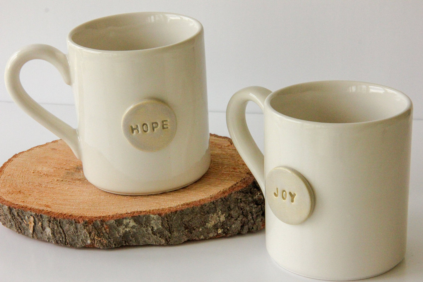 Hope and Joy Hand-Painted Mugs