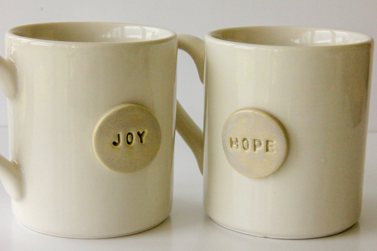 Hope and Joy Hand-Painted Mugs
