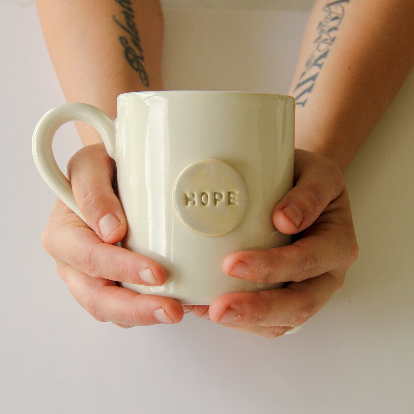 Hope and Joy Hand-Painted Mugs
