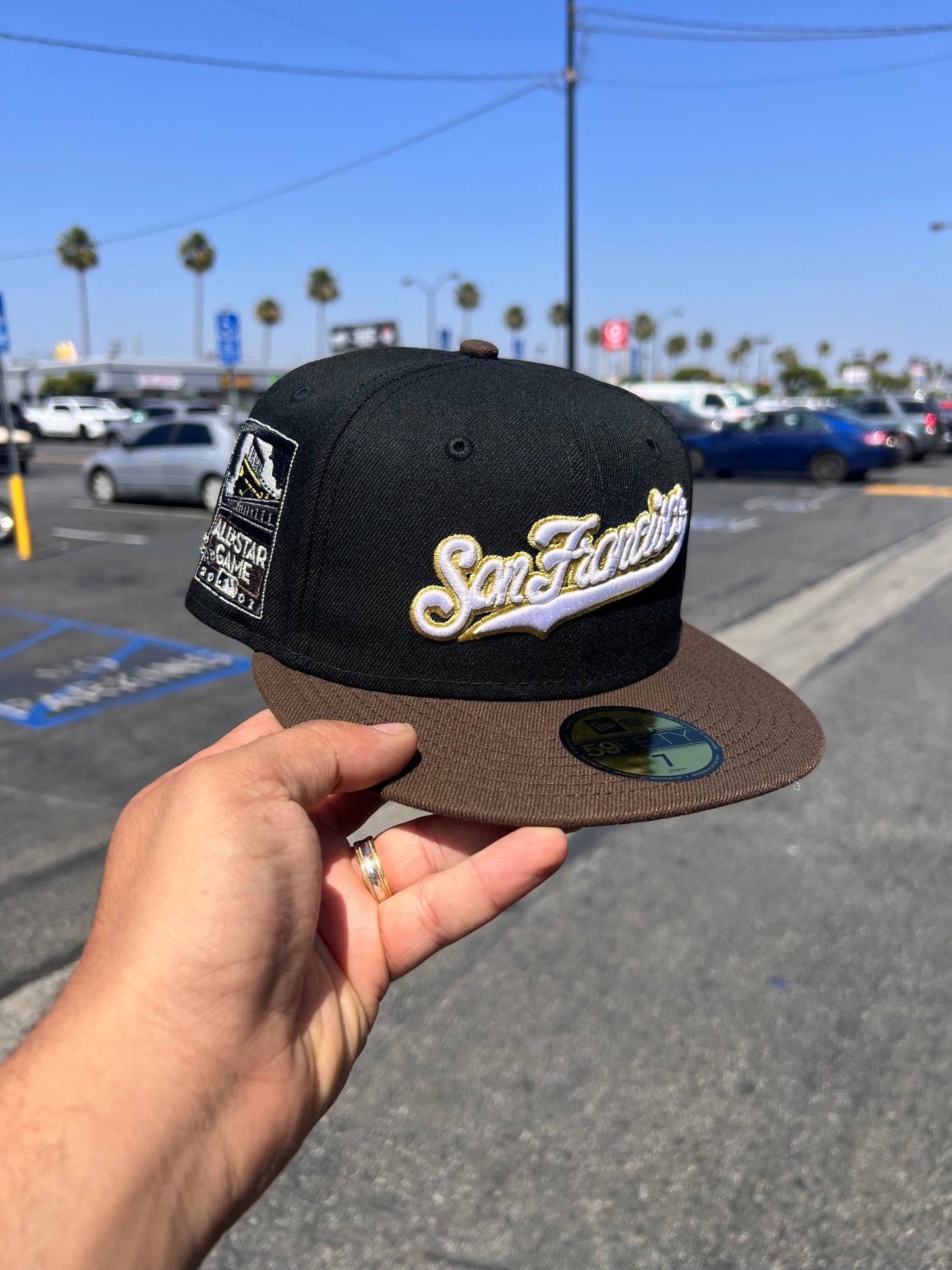Gorra San Francisco Giants Script Negra / Nogal 5950