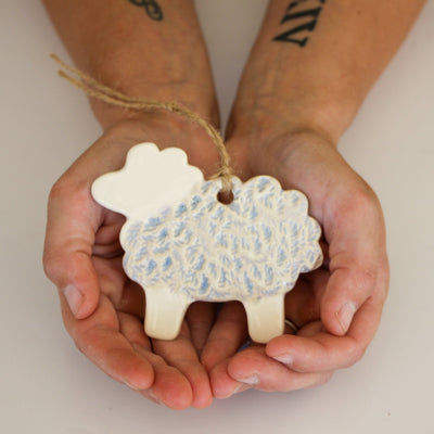 Charming Handmade Ceramic Sheep Ornament - Korvel
