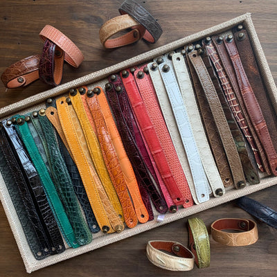 Handmade Leather Wristlet Bracelet