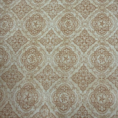 ATXSH Western Geo Medallions Tan Cotton Fabric - 44"/45" Per Yard