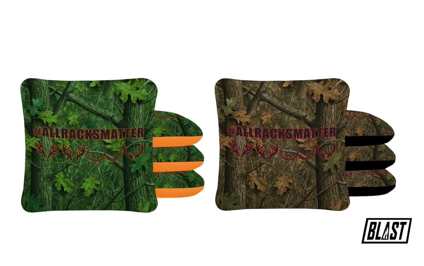 Premium Deer Hunting Slick & Stick Cornhole Bags - All Racks Matter - Korvel