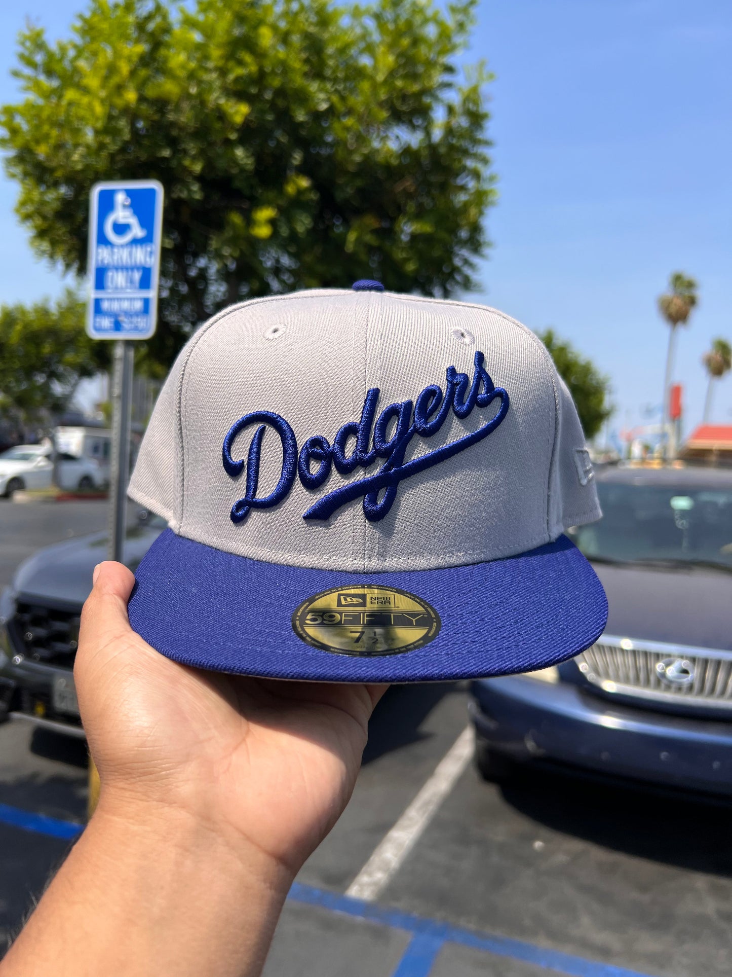 Casquette Los Angeles Dodgers Script Gris/Royal 5950