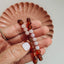 Bracelet en Ambre Cognac Brut de la Mer Baltique et Quartz Rose