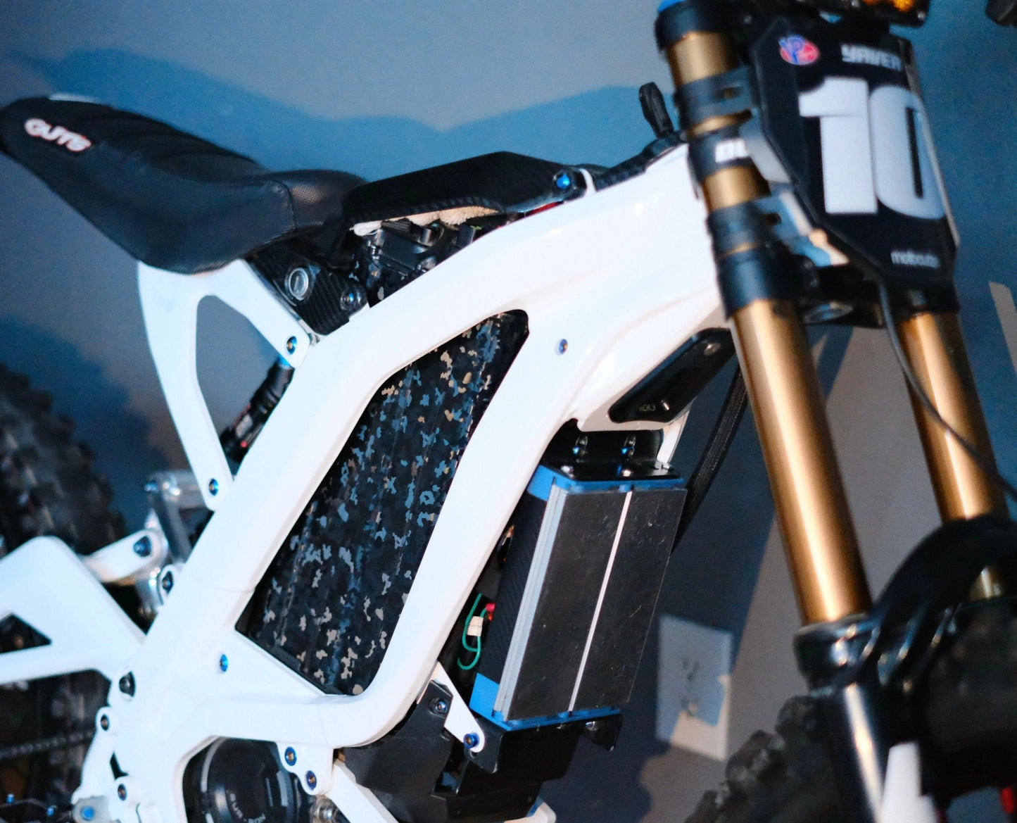 ShadowSlate Black Camouflage E-Bike Battery Wrap