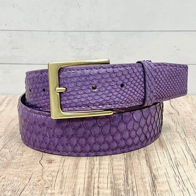Premium Purple Python Full Skin Belt