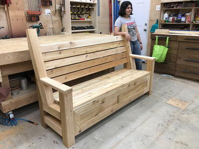 Elegant Garden Bench with Hidden Storage