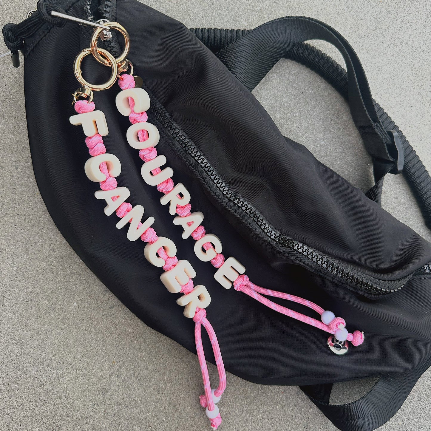 Charm de sac F CANCER ♡ pour sensibilisation