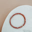 Pulsera de Estiramiento de Rodonita Rosa Natural y Oro de 14k