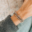 Silver Leaf Jasper & 14k Gold Filled Bracelet
