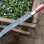 Handcrafted Texas Flag Damascus Steel Fillet Knife with Exotic Wood Handle - 12.5 Inches - Korvel