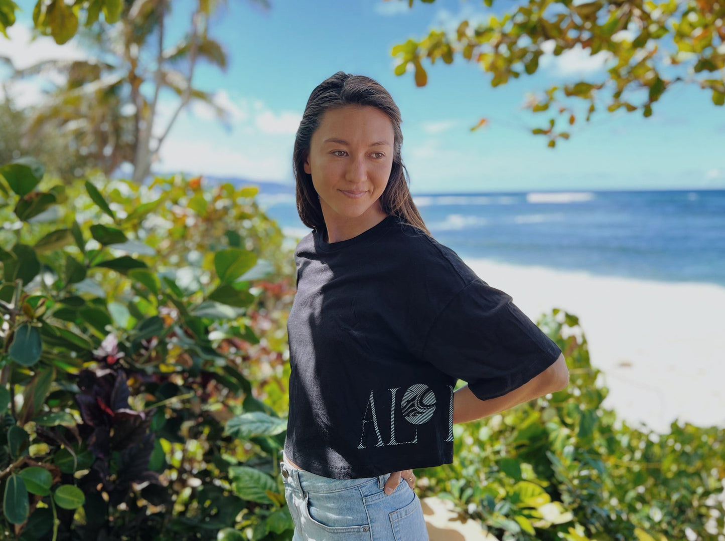 Aloha Logo Tee – Vintage Black