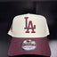 Gorra A-Frame Ajustable 2 Tonos Ivory/Maroon de Los Angeles Dodgers