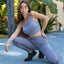 Mesh Seamless Legging with Ribbing Detail