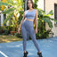 Mesh Seamless Legging with Ribbing Detail
