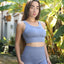 Mesh Seamless Legging with Ribbing Detail