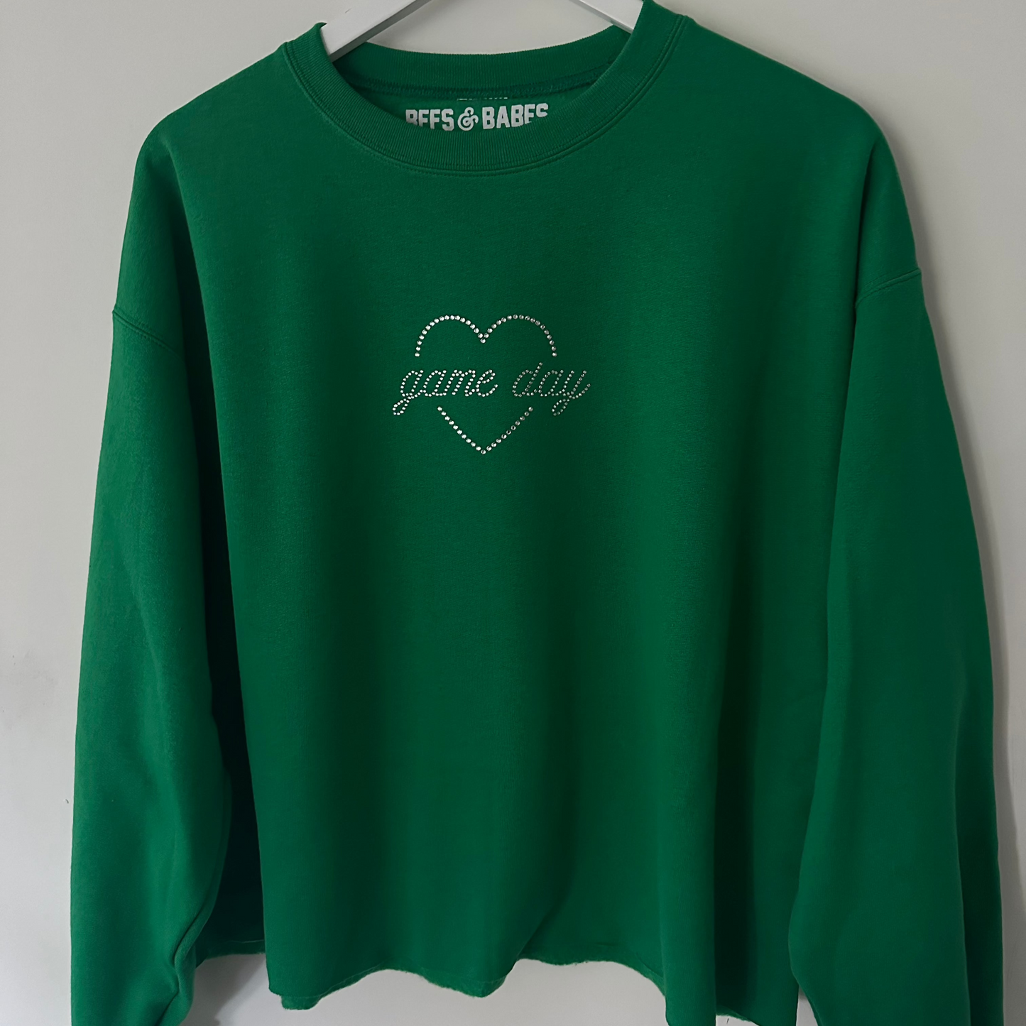 Sudadera Cortada con Brillantes para el Día del Juego