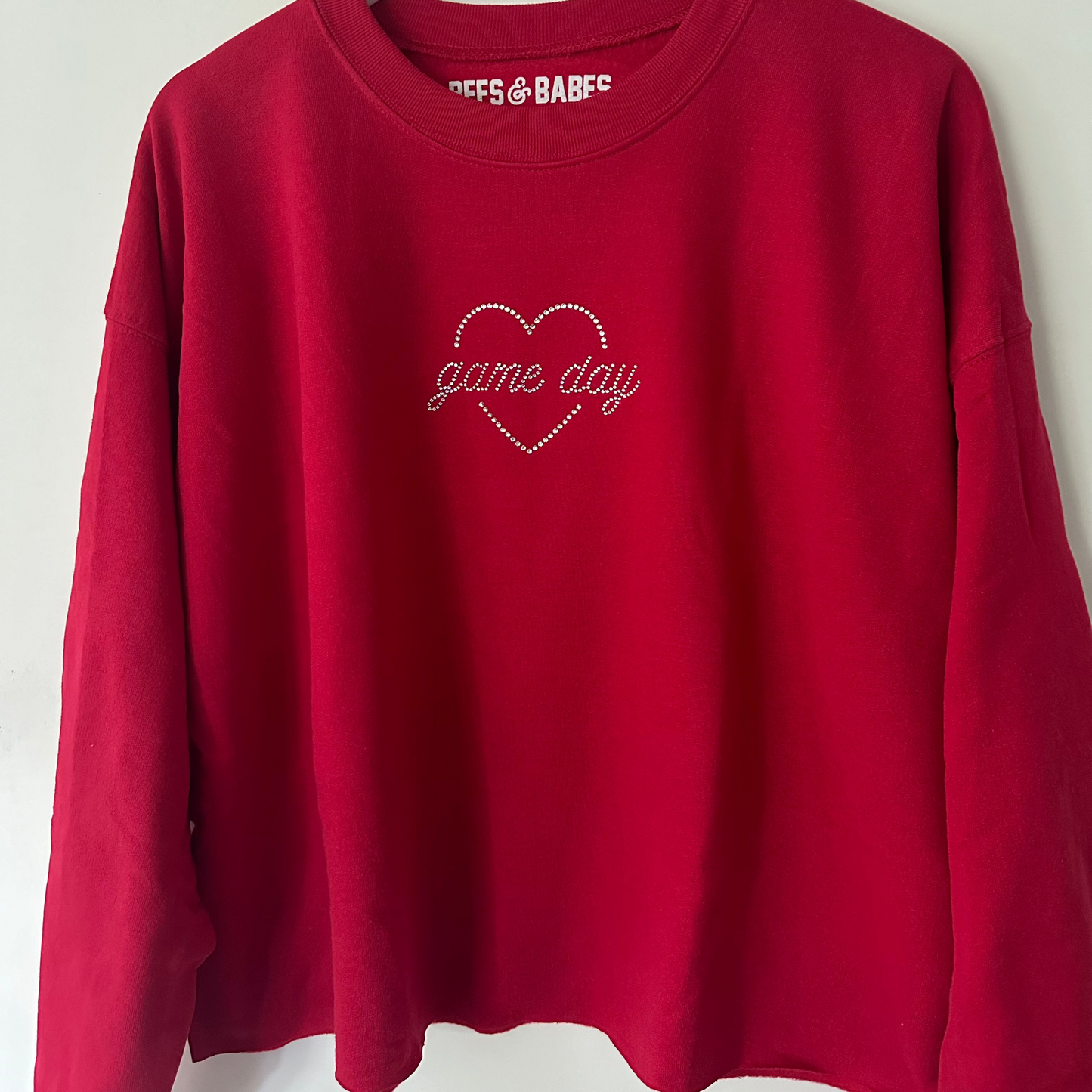 Sudadera Cortada con Brillantes para el Día del Juego